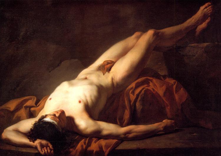 pintura Desnudo Masculino Conocido Como Héctor - Jacques-Louis David