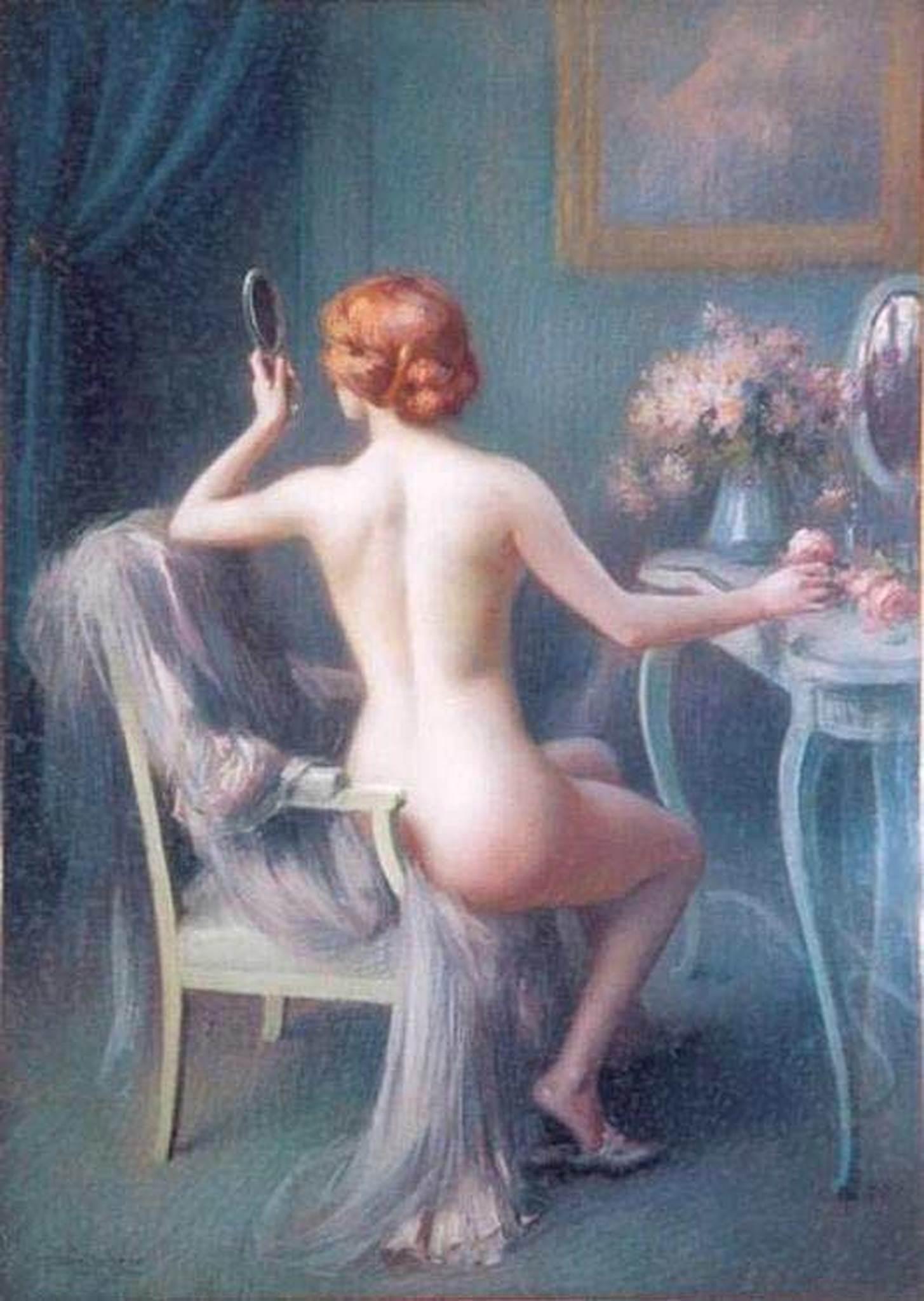 pintura Desnudo Sentado - Delphin Enjolras