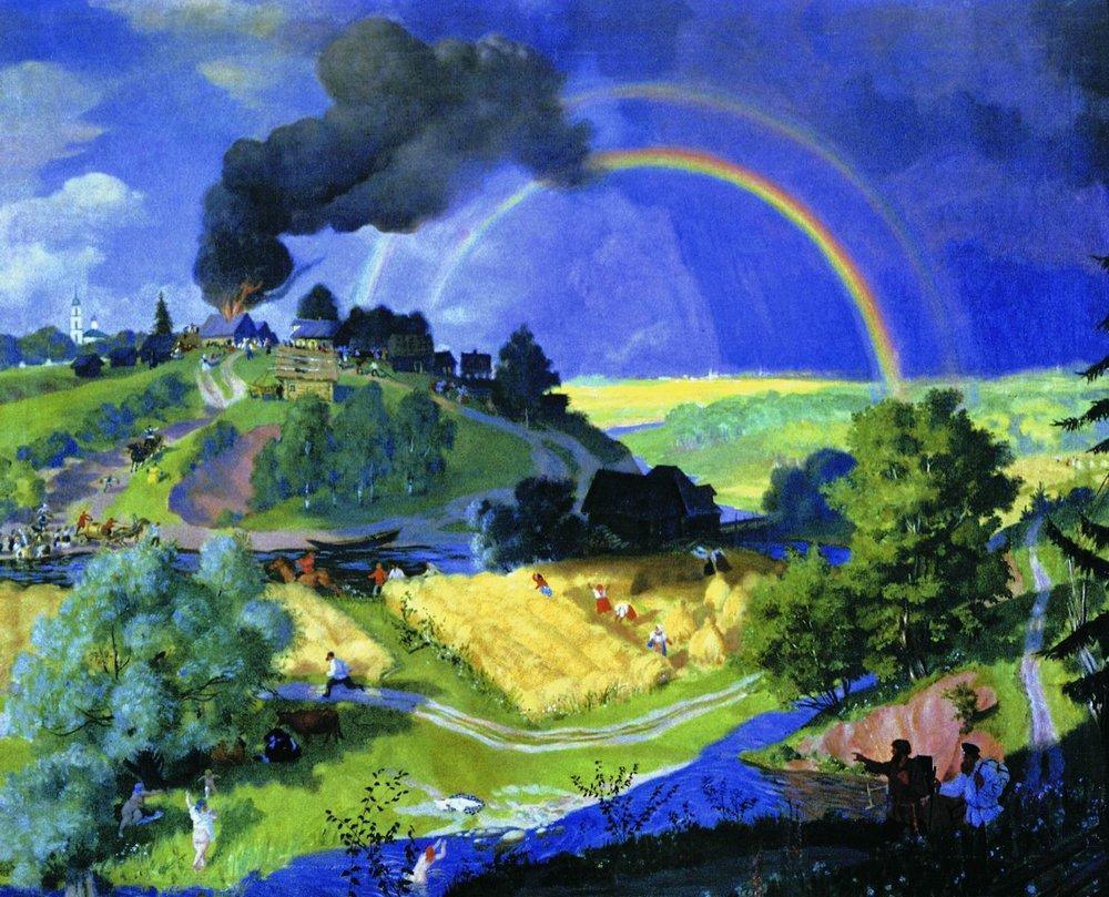 pintura Después De La tormenta - Boris Kustodiev