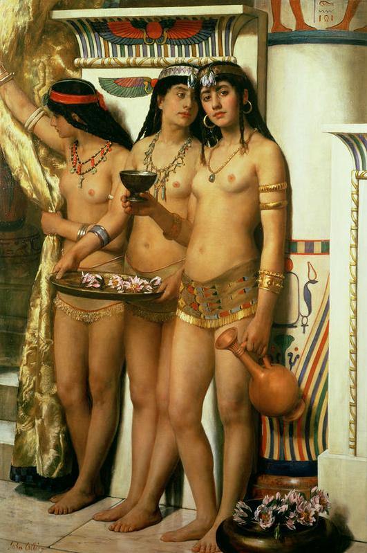 pintura Doncellas Faraones - John Collier