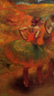 pintura Dos Bailarinas En Faldas Verdes, Paisaje Scener - Edgar Degas