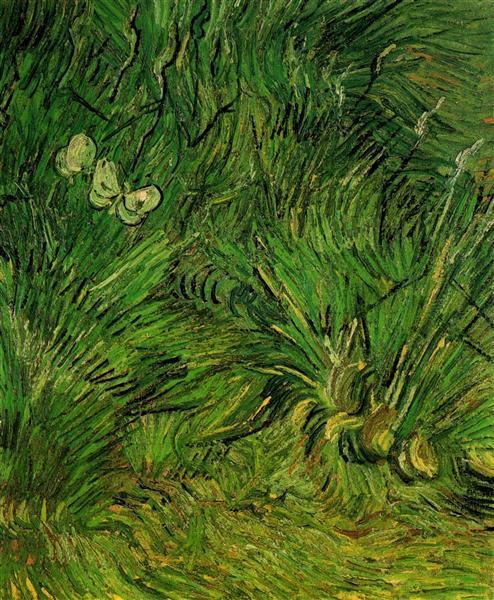 pintura Dos Mariposas Blancas - Vincent Van Gogh