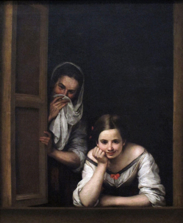 pintura Dos Mujeres En Una Ventana - Bartolomé Esteban Murillo