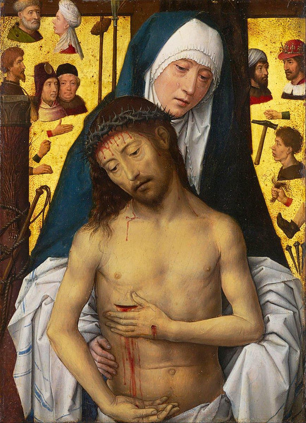 pintura Ecce Homo En Los Brazos De La Virgen - Hans Memling