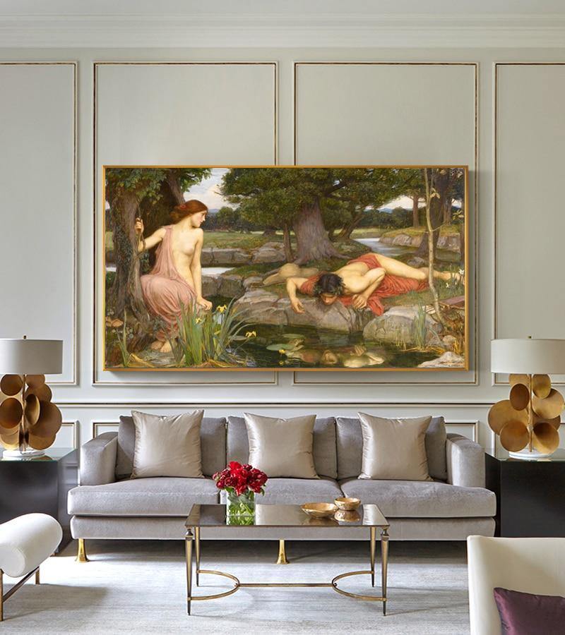 pintura Eco y Narciso - John William Waterhouse