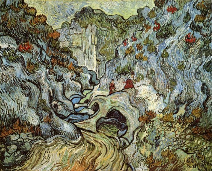pintura El Barranco De Los Peyroulets - Vincent Van Gogh