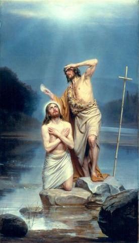 pintura El Bautismo De Cristo - Carl Bloch