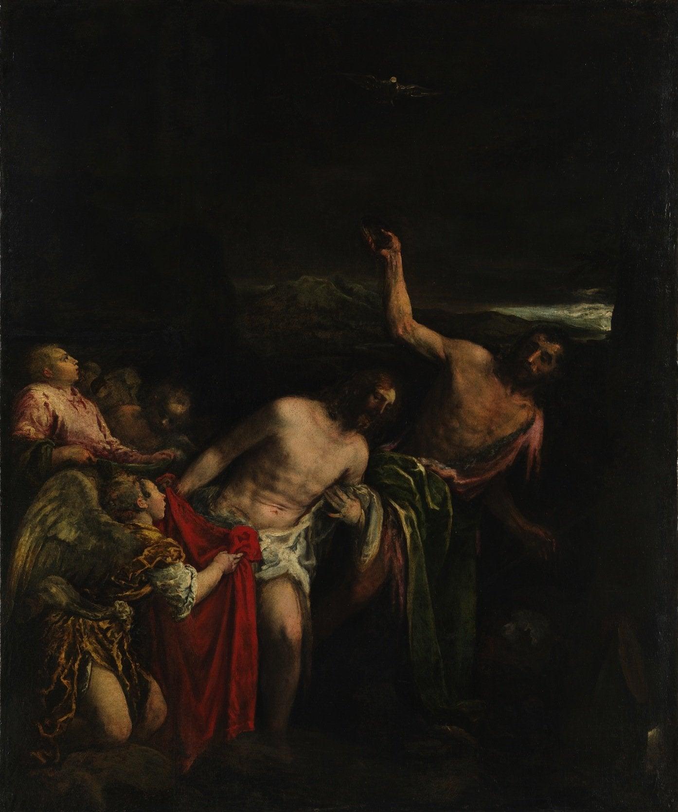 pintura El Bautismo De Cristo - Jacopo Bassano