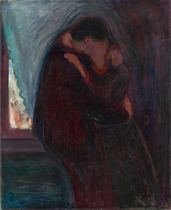 pintura El Beso - Edvard Munch