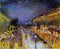 pintura El Bulevar Montmartre De Noche - Camille Pissarro