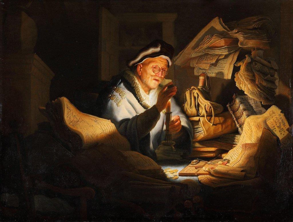 pintura El Cambiador De Dinero - Rembrandt