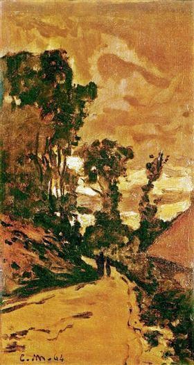 pintura El Camino A La Granja De Saint Simeon - Claude Monet