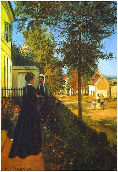 pintura El Camino De Versalles - Camille Pissarro