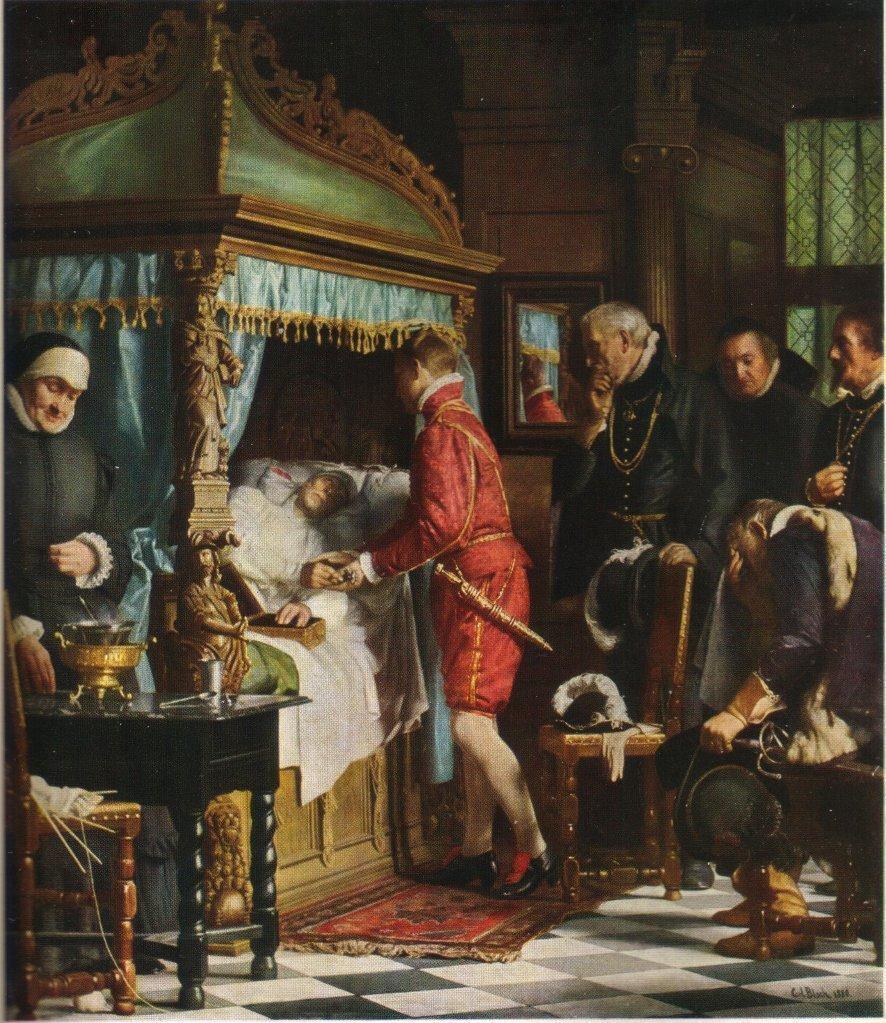 pintura El Canciller Niels Kaas Entrega Las Llaves A Christian IV - Carl Bloch