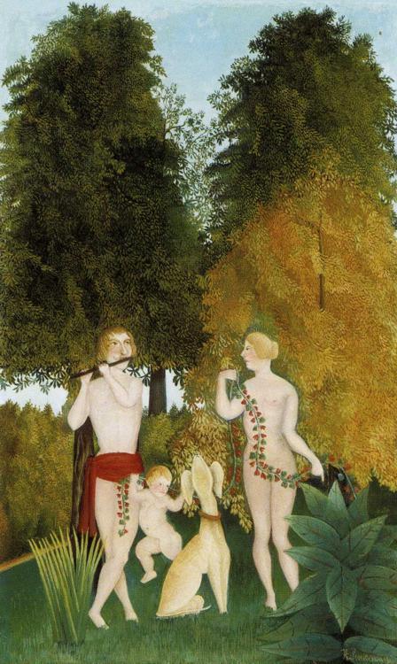 pintura El Cuarteto Feliz - Henri Rousseau