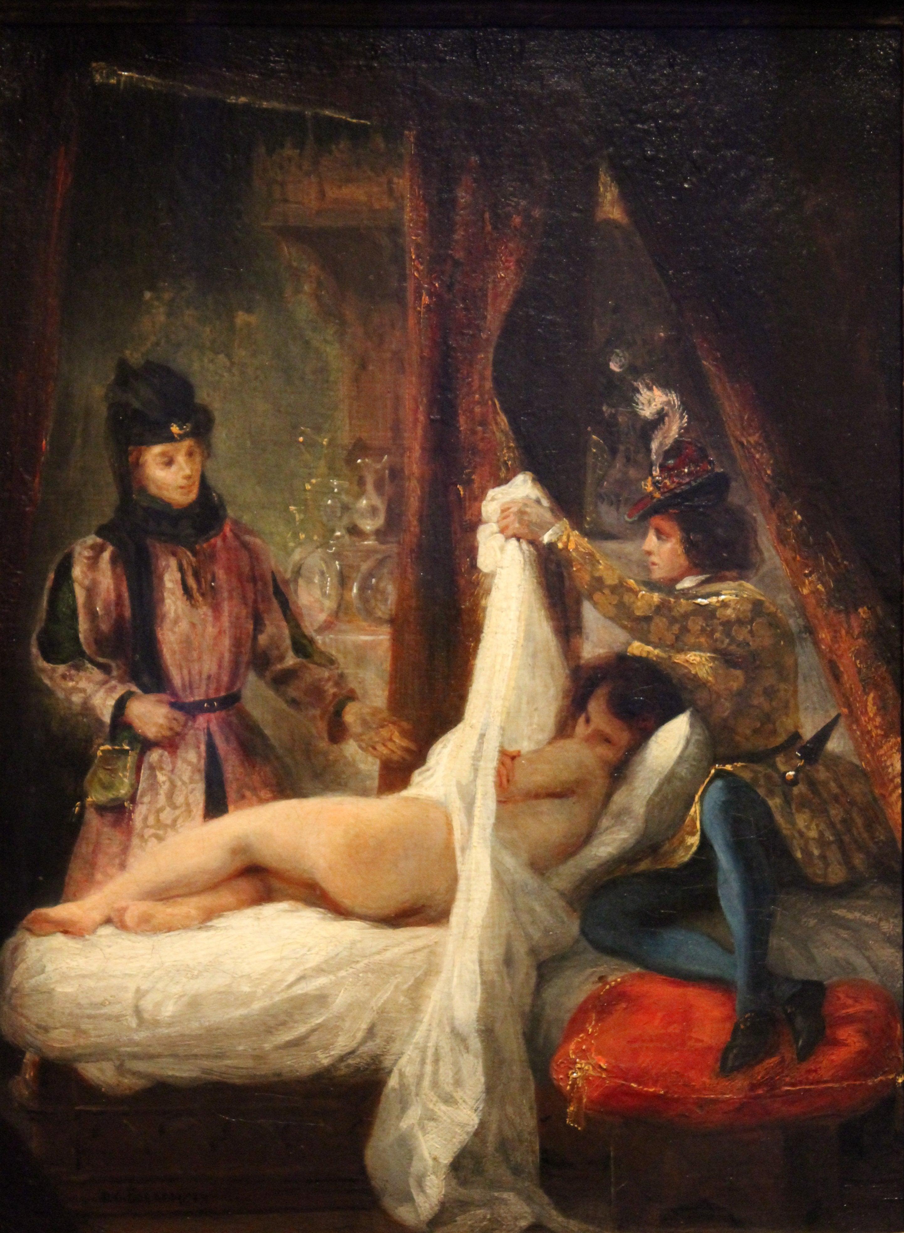 pintura El Duque De Orleans Mostrando Su Amante Al Duque De Borgoña - Eugene Delacroix
