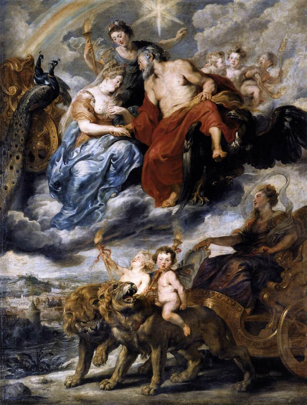 pintura El Encuentro De Marie De Medici Y Henri IV En Leon - Peter Paul Rubens