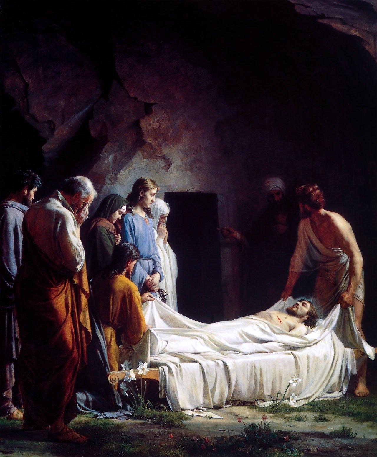 pintura El Entierro De Cristo - Carl Bloch