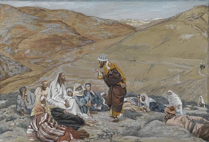 pintura El Escriba Se Detuvo Para Tentar A Jesús - James Tissot
