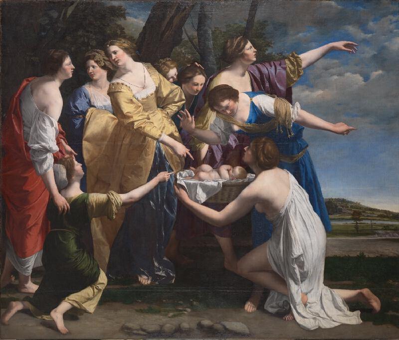 pintura El Hallazgo De Moisés - Orazio Gentileschi