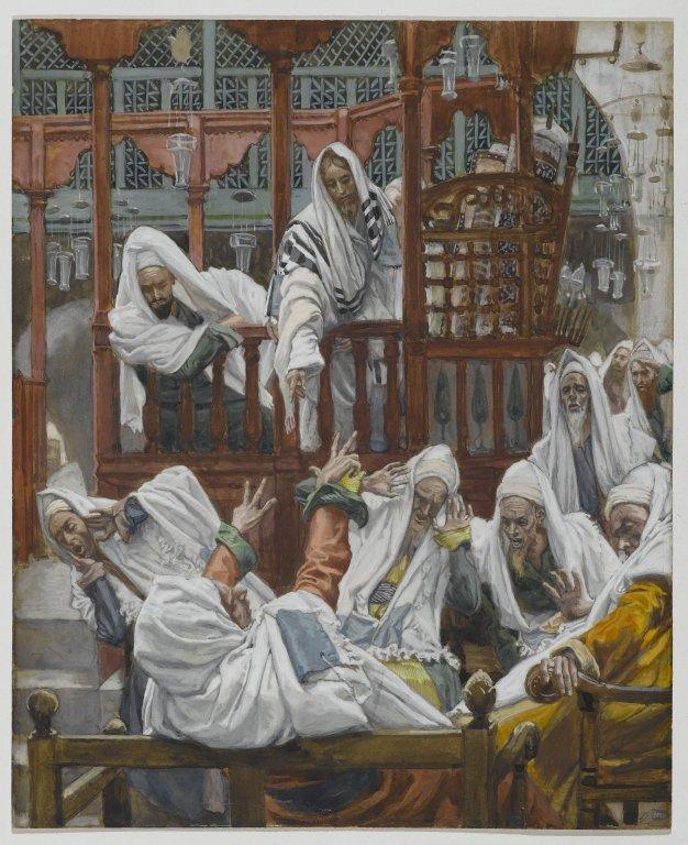 pintura El Hombre Poseído En La Sinagoga - James Tissot
