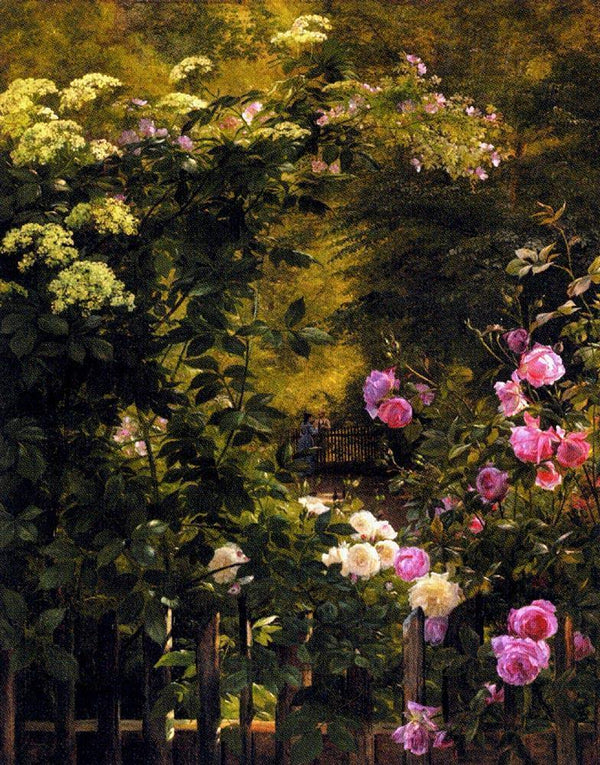 pintura El Jardín De Las Rosas - Carl Fredrik Aagard