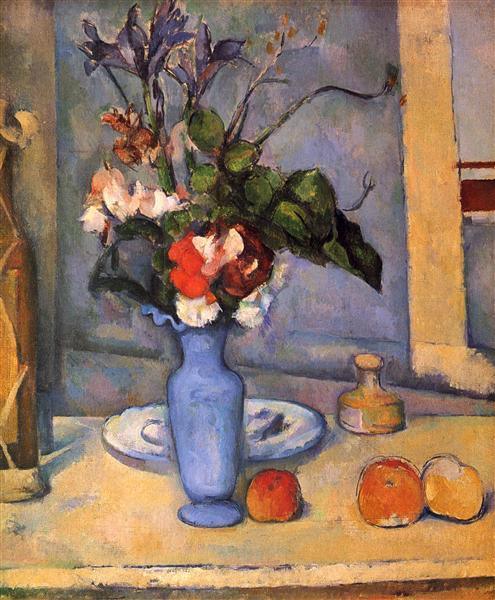 pintura El Jarrón Azul - Paul Cezanne