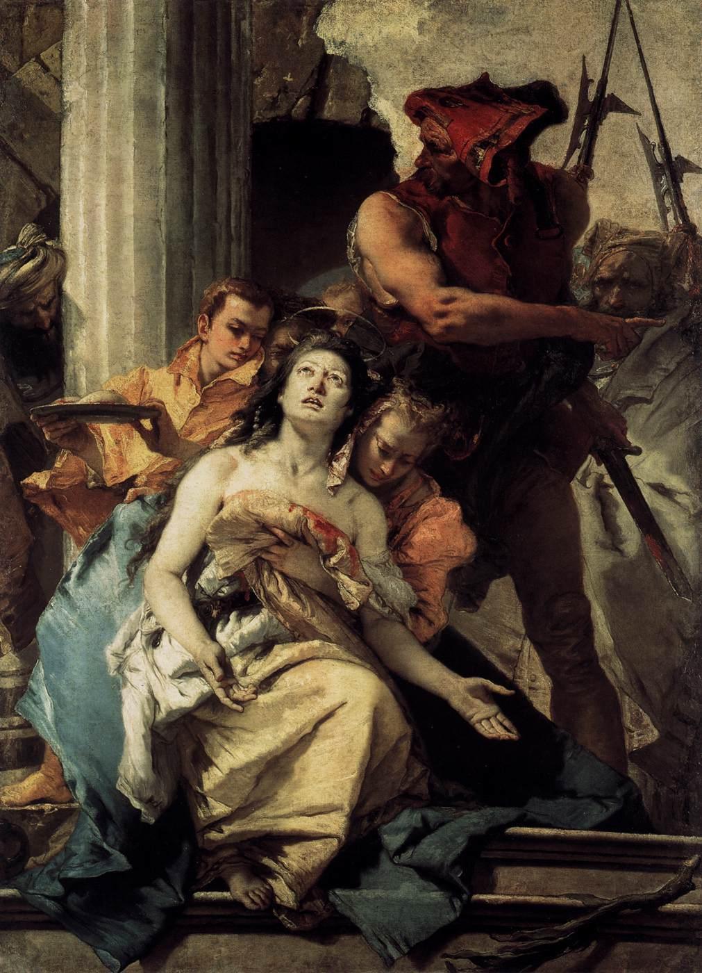 pintura El Martirio De Santa Águeda - Giovanni Battista Tiepolo