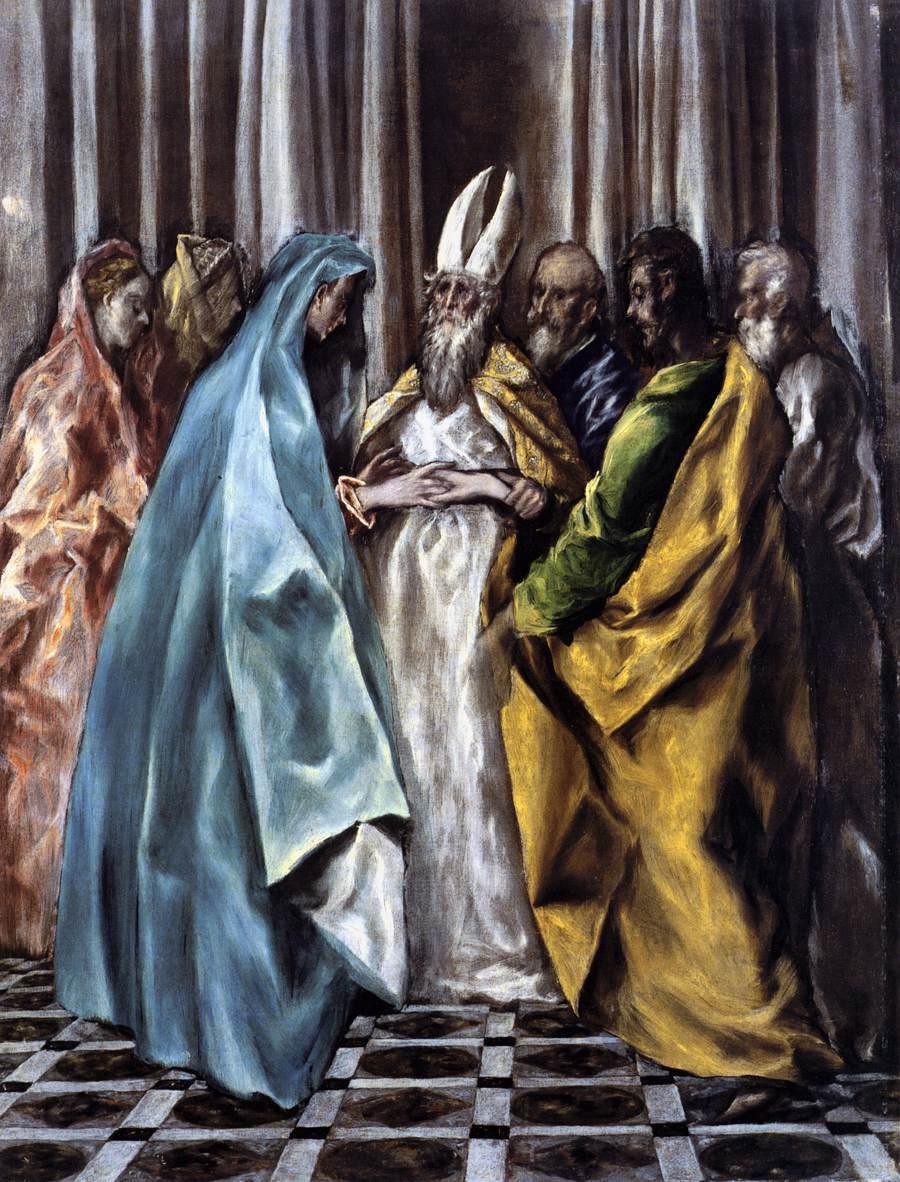 pintura El Matrimonio De La Virgen - El Greco