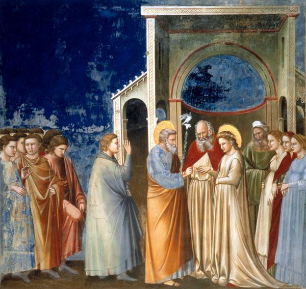 pintura El Matrimonio De La Virgen - Giotto Di Bondone