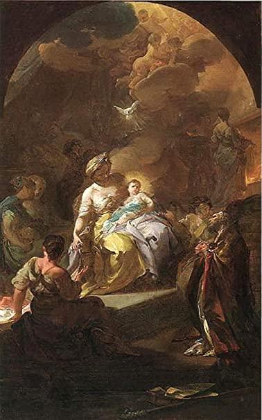 pintura El Nacimiento De La Virgen Con San Mantius - Corrado Giaquinto