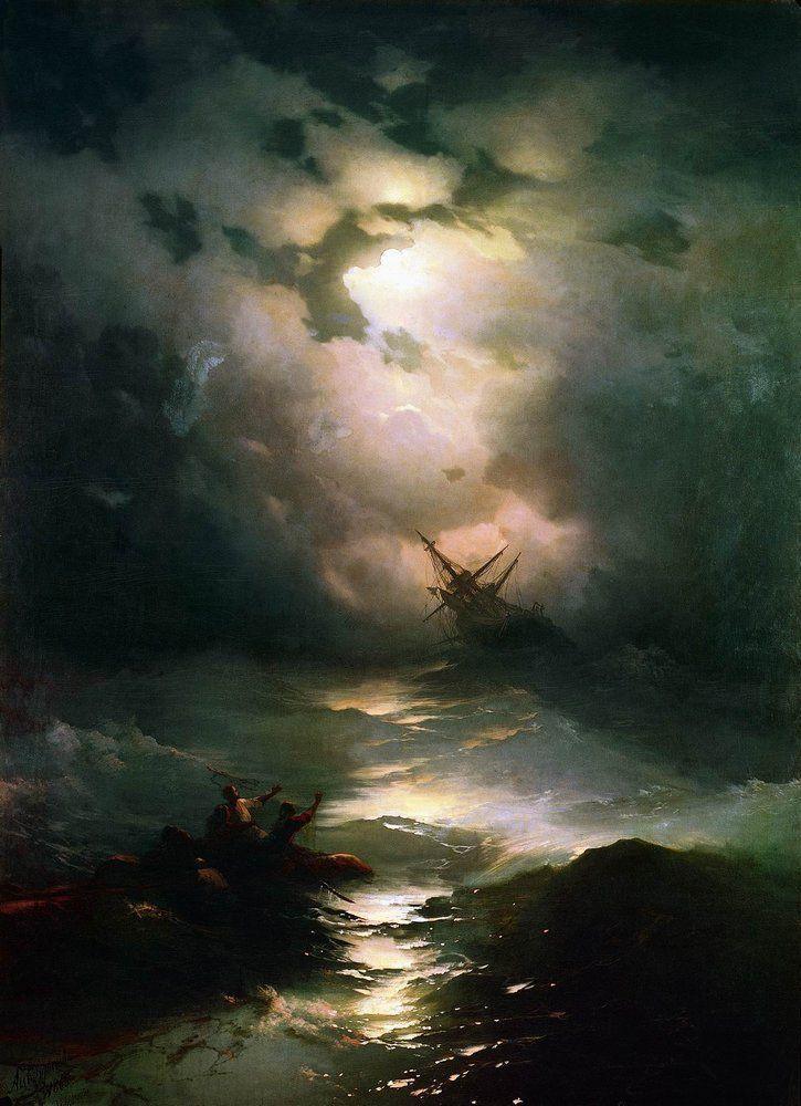 pintura El Naufragio En El Mar Del Norte - Ivan Aivazovsky