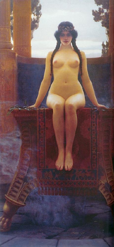 pintura El Oráculo Délfico - John William Godward