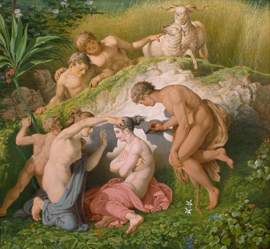 pintura El Origen De La Pintura - Karl Friedrich Schinkel