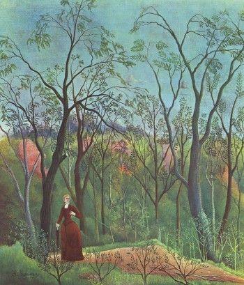 pintura El Paseo Por El Bosque - Henri Rousseau