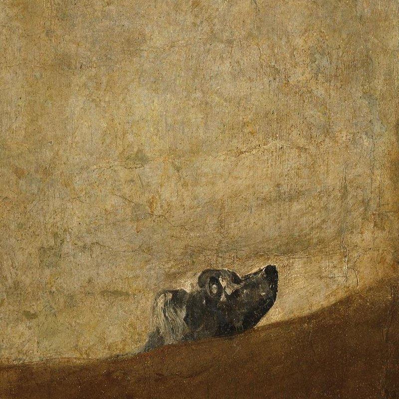 pintura El Perro Semihundido - Francisco Goya