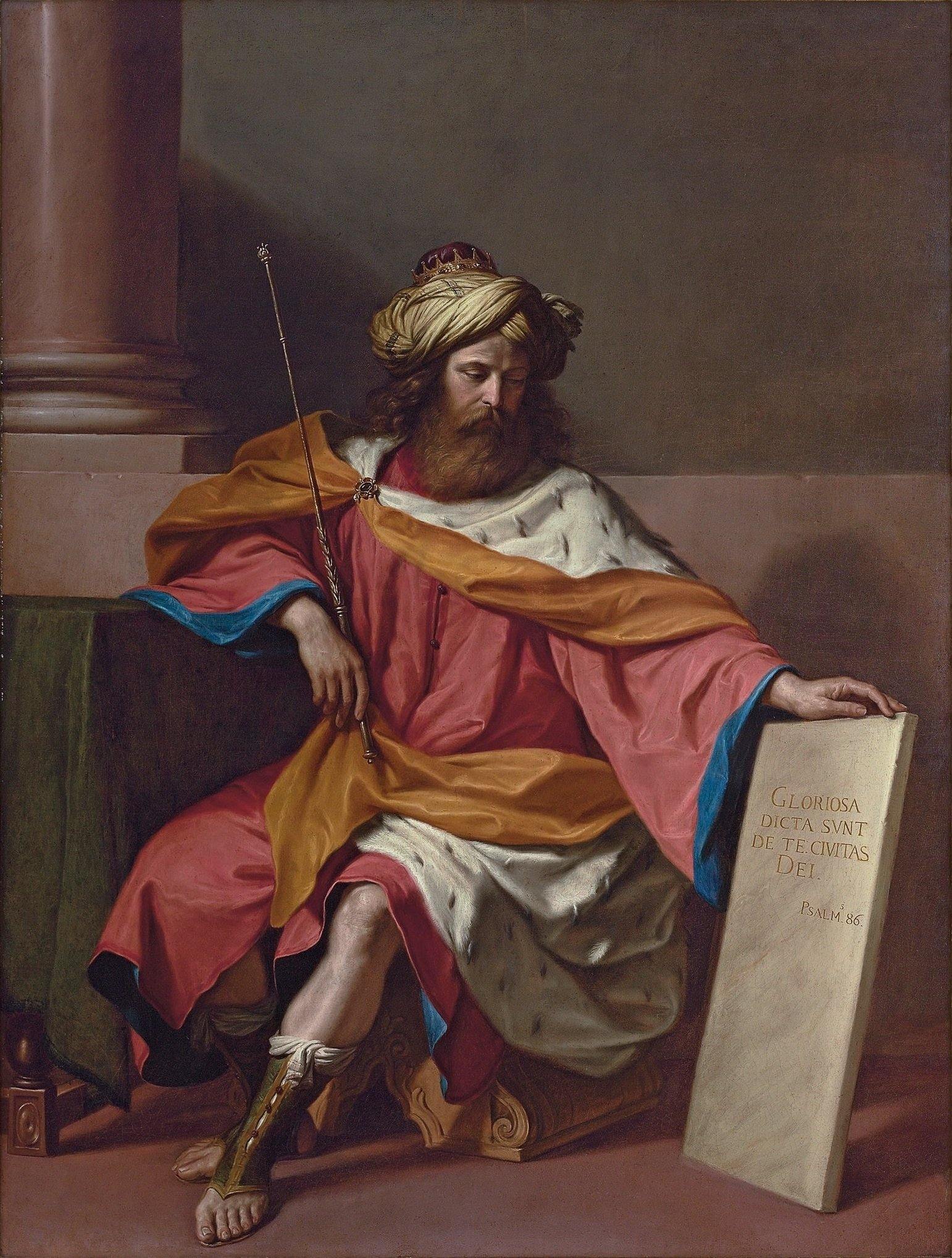 pintura El Rey David - Guercino