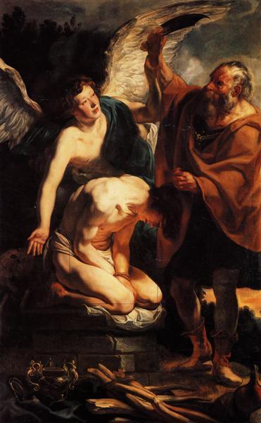 pintura El Sacrificio De Isaac - Jacob Jordaens
