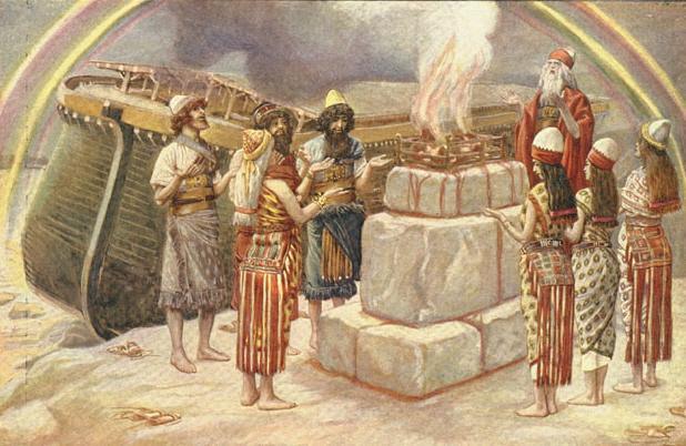 pintura El Sacrificio De Noé - James Tissot