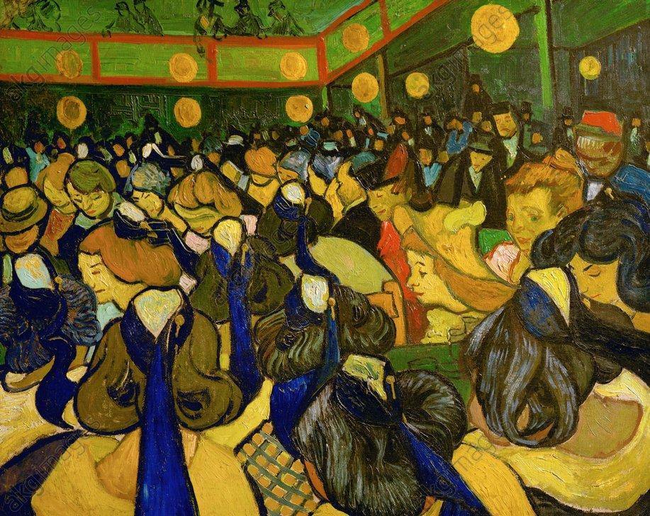 pintura El Salón De Baile De Arles - Vincent Van Gogh