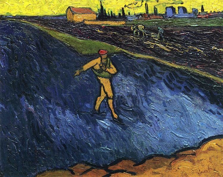 pintura El Sembrador, Afueras De Arles En El Fondo - Vincent van Gogh