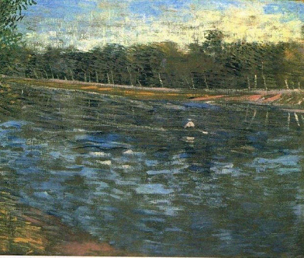 pintura El Sena Con Un Bote De Remos - Vincent Van Gogh
