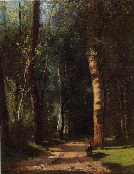 pintura En El Bosque - Camille Pissarro