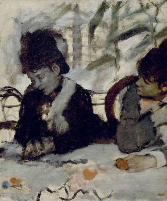 pintura En El Café - Edgar Degas