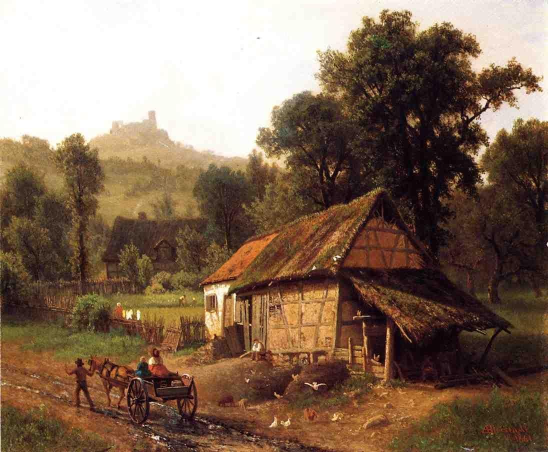 pintura En Las Estribaciones - Albert Bierstadt