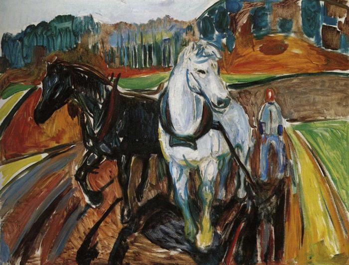 pintura Equipo De Caballos - Edvard Munch