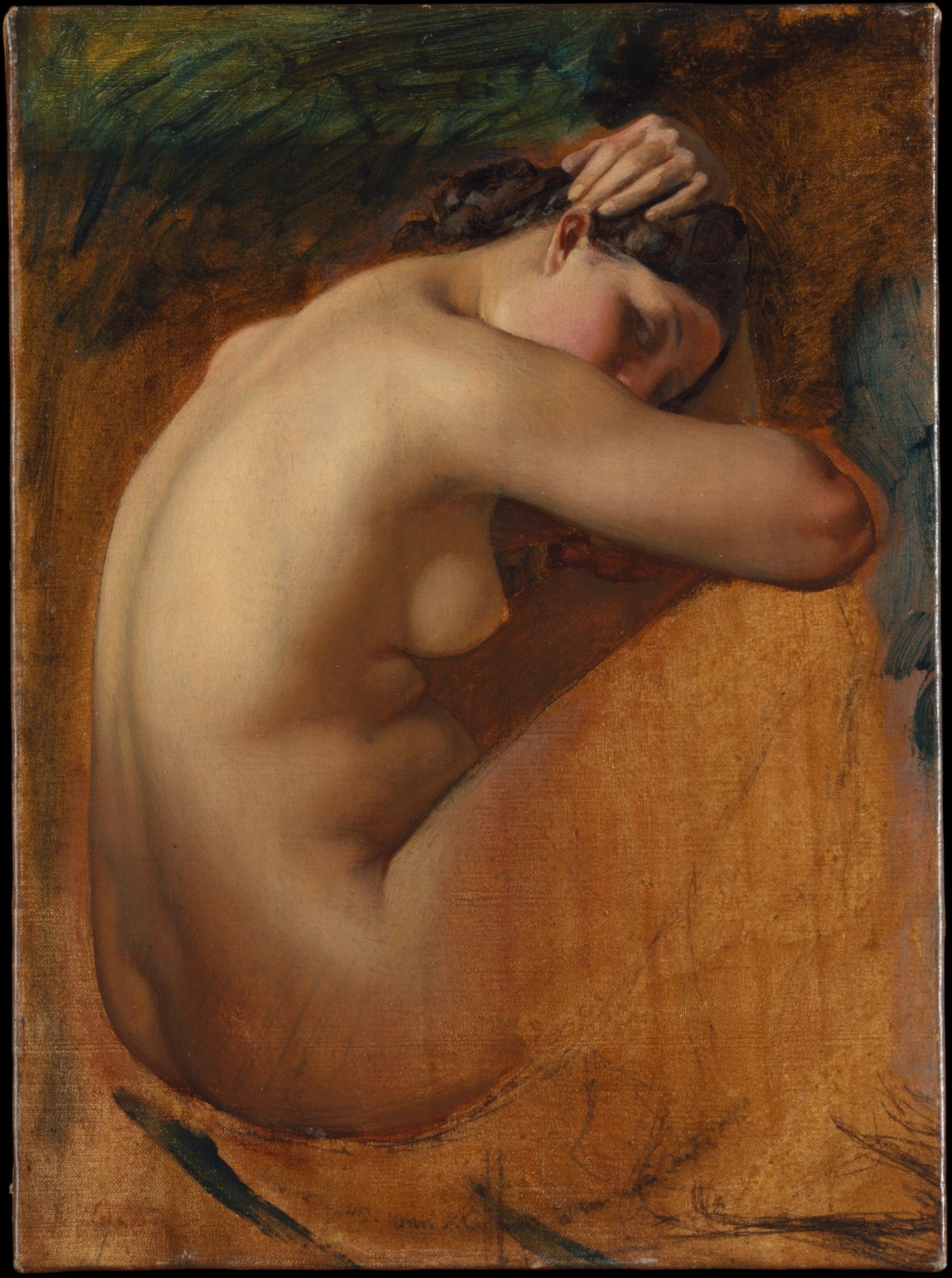 pintura Estudio De Un Desnudo Femenino - Henri Lehmann