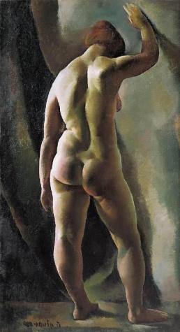 pintura Estudio de desnudo - Aba