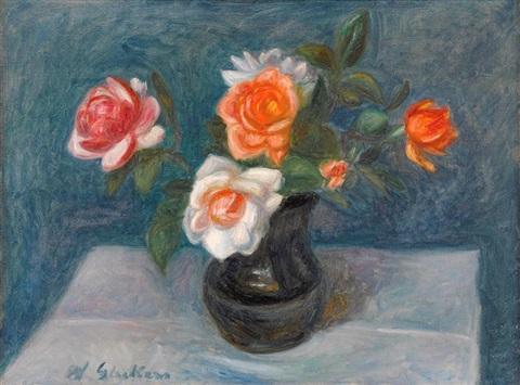pintura Flores En Una Mesa - William Glackens