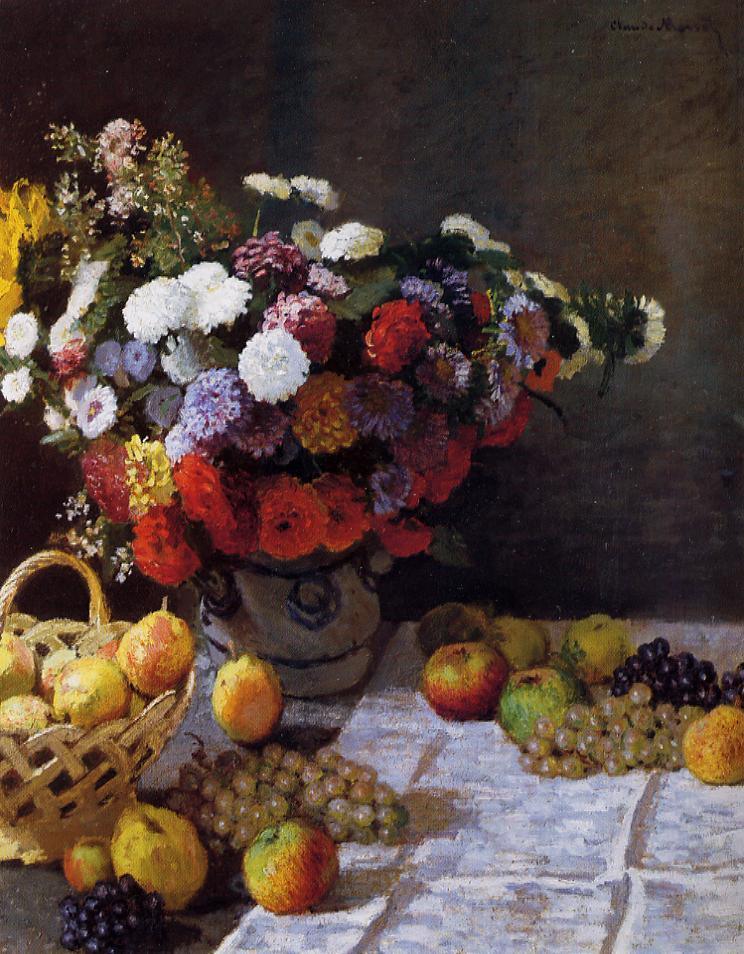 pintura Flores Y Frutas - Claude Monet